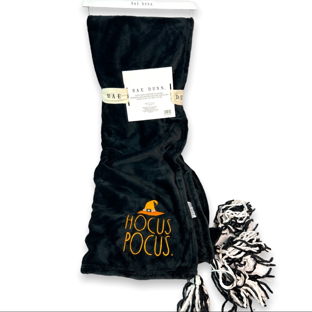 NEW Rae Dunn Hocus Pocus Throw Halloween Throw Blanket 50” x 70”